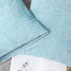 CaliTime Throw Pillow Covers Decorative 20 X 26 Inches Pack of 2 Cozy Chenille Standard Pillow Shams Cases for Couch Sofa Bed Living Room Home Light Blue Grey