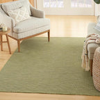 Nourison Home Positano Indoor/Outdoor Green 9' x 12' Area Rug, Easy Cleaning, Non Shedding, Bed Room, Living Room, Dining Room, Backyard, Deck, Patio (9x12)