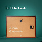 Kids Art Frames 8.5x11, Front Opening Artwork Display Frame for Kids’ Creations – Brown Changeable Frame Holds 250+ Pieces, Show & Store Kids Art, Crafts, and 3D Projects, Easy Wall Hanging