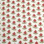 Ridhi Green and Red Print Print Cotton Throw Pillow Covers for Decorative Couch Pillows for Living Room, Chic Boho Cute Outdoor Thanksgiving Pillows Covers Gifts 20x20 Inches