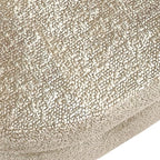 Oval Storage Bench 43.5" Linen Fabric Upholstered Entryway Bench with Solid Wood Legs Ottoman Bench Indoor Bench for Living Room/Bedroom/End of Bed/Entryway (Brown)