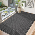 COSY HOMEER-Door-Mat 32"x48" Non Slip Absorbent Entryway Rugs Dirt Trapper Doormats Washable Entrance Mats Low Pile Welcome Floor Mat for Front Back Door and Entry Mats,Dark Grey