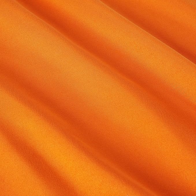 Amazon Basics 2 Piece Microfiber Kid's Comforter and Pillow Sham Set, Toddler, Bright Orange, Solid
