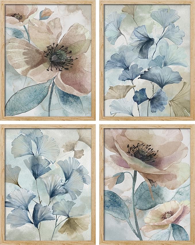 SIGNWIN Adhesive Canvas Poster Botanical Floral Nature Wilderness Photography Realism Decorative Rustic Cozy Zen for Living Room, Bedroom, Office - 8"x10"x 4