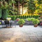 Sunnydaze 24-Inch Anjelica Large Plastic Pot for Plants - Outdoor Polyresin Round Planter with Drillable Drainage Holes - Rust