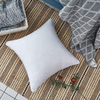 Oubonun 24x24 Square Pillow Inserts (Set of 2) - 100% Cotton Cover - Decorative Interior Sofa Pillow Pair - White