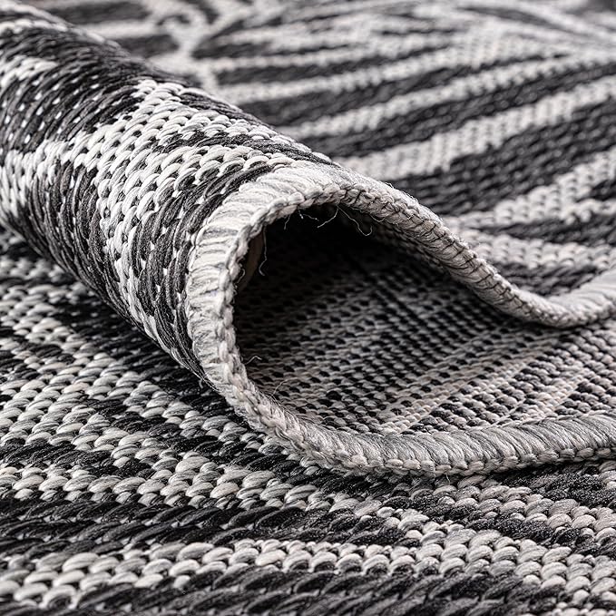 Keen Home Design Terrace Outdoor Round Rug - 8ft Round Washable Indoor/Outdoor Rug for Patio, Kitchen, Balcony, Beach, Garden, Deck and Porch, Size: 7'7" Round