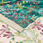 Boho Throw Blanket for Bed, 100% Cotton Soft Rustic Quilt Fall Blanket, 60"x80" Floral Printed Farmhouse Decor Bed Blankets, All Season Rustic Reversible Bohemian Throw Quilt