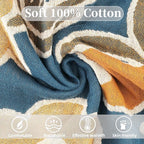 Boho Throw Blanket for Bed - 100% Pure Cotton Ultra Soft Rustic Quilt - Farmhouse Decor Bed Blankets, All Season Rustic Throw for Sofa Couch Chair(91''x 98'', Floral)