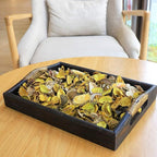 Qingbei Rina Potpourri Bowl Filler, Lemon Scented Potpourri Bags,Yellow Decorative Dried Flowers, Home Fragrance Perfume Petal,Vase Decor,2 Bags,8.4 oz