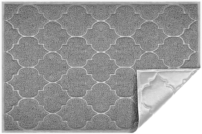 Door Mat Outdoor, 24x36, Welcome Mats for Entryway, Front Doormat for Home Entrance, Indoor Floor Mat, Durable, Non-Slip, Boot Scraper, Catches Muddy and Dirt(Grey)