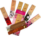NAQSH Incense Sticks with Wooden Burner Natural Relaxing | Aromatherapy Incense for Air Purifier, Mind & Spirit & Ritualistic Fragrance | Gift Set (Set of 6 Packs - Total 120 Sticks) (Assorted 6)