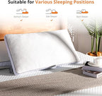 Shredded Memory Foam Pillows, Bed Pillows for Sleeping, Standard Pillow for Side Back Stomach Sleepers, Neck Support Pillow with Washable Removable Cover(28"x 16",1 Pack)