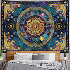 Lunerfex Mandala Solar System Tapestry Boho Tapestry for Bedroom Galaxy Tapestries Wall Hanging Living Room Wall Art and Home Decor 60x80