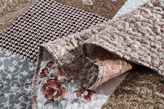 Travan 3-Piece King Quilt Sets with Shams Oversized Bedding Bedspread Reversible Soft Coverlet Set, King Size