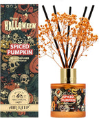Airkeep Reed Diffuser Set,3.38 fl oz (100 ml) - Spiced Pumpkin Oil Diffusers with 8 Reed Sticks, Home Fragrance Reed Diffuser for Bathroom Shelf Decor
