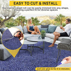 Marine Carpet,6 FT x 23 FT Deep Blue Indoor Outdoor Carpet 0.2" Thick Boat Carpet with Water-Proof TPE Backing, Non-Slide Outdoor Marine Carpet Roll for Home, Patio, Porch, Deck