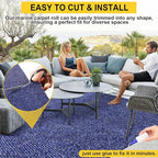 Marine Carpet,6 FT x 18 FT Deep Blue Indoor Outdoor Carpet 0.2" Thick Boat Carpet with Water-Proof TPE Backing, Non-Slide Outdoor Marine Carpet Roll for Home, Patio, Porch, Deck