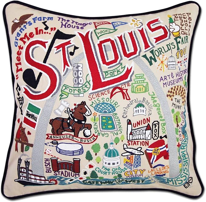 Catstudio St. Louis Embroidered Decorative Throw Pillow