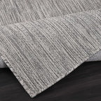 CAMILSON Outdoor Rug 8x10 Modern Area Rugs for Indoor and Outdoor Patios and Porches - Waterproof, Washable, Non-Shedding, Easy-to-Clean Outside Carpet (8 x 10, Solid - Silver Gray)