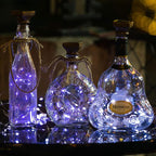 YJFWAL Upgraded 12 Pack Solar Wine Bottle Lights, 20 LEDs Waterproof Copper Light, Bottle Light Fairy Cork String Lights for Yard Patio Decor, DIY Birthday Gift for Mom Grandma Girlfriend(Cool White)