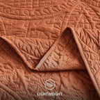 Love's cabin Quilts for Full Bed Umber Bedspreads Bedding Set - Lightweight Bedspread Comforter - Coin Pattern Bedding Coverlet for All Season - 3 Pieces (1 Quilt, 2 Pillow Shams)