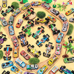 SevenQ Party Favors Toy Cars for Boys with Storage Box, 67Pcs Pull Back Race Cars Bulk, Treasure Box Toys for Classroom Goodie Bag Stocking Stuffers for Kids Toddler Vehicles Mini Fidget Toys