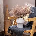 Ceramic Vase, Rustic Vase, 7 Inch Vintage Terracotta Flower Vases for Home Decor, Decorative Farmhouse Vase with hadle for Home Decor, Living Room, Shelf Decor, Farmhouse, Table, Lyeec