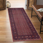 Keen Home Design 2x12 Rug - Machine Washable Runner with Non-Slip Backing, Ideal for Hallway, Entryway, Kitchen, Laundry Room - Vintage, Easy Clean, Durable, Low Pile Rug - (2'6" x 12')