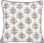 Ridhi Modern Farmhouse Pillow Covers Decorative Cotton Throw Pillow Covers Set of 2 Taupe Cushion Covers with Piping for Couch Sofa Bed Living Room Spring Home Decor 18x18