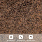 Furniliving 55” End of Bed Bench, Bedroom Bench with Button-Tufted, Large Upholstered Storage Ottoman Entryway Bench with Storage Shoe Cabinet Bench, for Bedroom, PU, Coffee