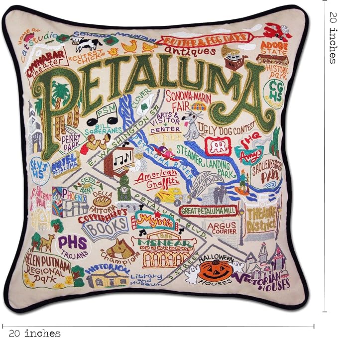 Catstudio Petaluma Embroidered Decorative Throw Pillow