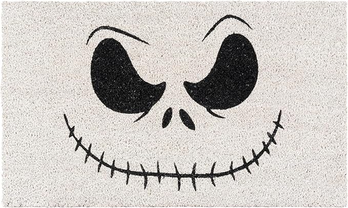 Gertmenian Nightmare Before Christmas Coir Doormat - 2x3 Welcome Mat (2-Pack), Ideal for High Traffic Areas in Front Door, Garage, Entryway - Disney Nightmare Jack Skellington, 80024