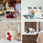 4x6 Acrylic Picture Frames Clear Tabletop and Magnetic Photo Frame for Refrigerator with Removable Magnetic Stand for Home/Office Desk/Table Picture/Note Display, 2 Pack