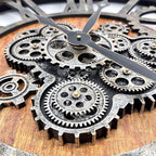 Large Wall Clock, Clocks for Living Room Decor Oversized 30 Inch Wall Decor Farmhouse Vintage Rustic Industrial Roman Big Chic Home Decor Wall Clock for House Bedroom Office, Moving Gears Clock