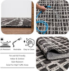 Keen Home Design Outdoor Runner Rug - 2x10 Washable Indoor/Outdoor Rug for Patio, Balcony, Kitchen, Garden, Beach, Deck and Porch. Size: 2'2" x 9'11"