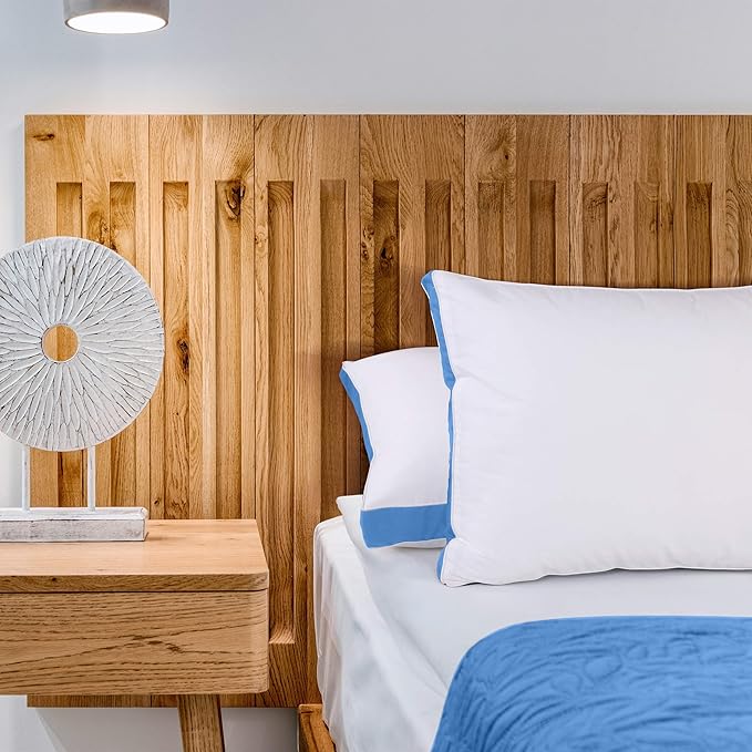 Utopia Bedding Bed Pillows for Sleeping King Size (Blue), Set of 2, Cooling Hotel Quality, Gusseted Pillow for Back, Stomach or Side Sleepers