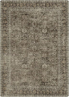 Area Rugs 8x10 for Living Room Bedroom, Vintage Machine Washable Stain Resistant Rug, Large Soft Low Pile Sage Charcoal Foor Mat with Non Slip Backing for Dining Room