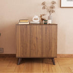 Modern Sideboard Buffet Cabinet Console Table, Accent Storage Cabinet Credenza Buffer Cabinets with Fluted Doors for Kitchen Dining Living Room Entryway(Walnut)