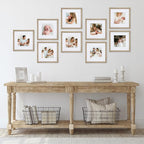 Sheffield Home 9 Piece Gallery Wall Frame Set, 12x12 in. Matted to 8x8 in. (Light Natural)