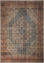 Keen Home Design 5x7 Rug - Machine Washable Area Rug with Non-Slip Backing, Ideal for Living Room, Dining Room, Bedroom - Vintage, Easy Clean, Durable, Low Pile Rug - (5' x 7')