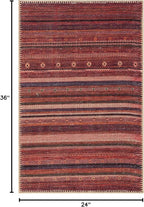 Keen Home Design 2x3 Rug - Machine Washable Entry Rug with Non-Slip Backing, Ideal for Enteryway, Kitchen, Bathroom, Laundry Room - Vintage, Easy Clean, Durable, Low Pile Rug - (2' x 3')