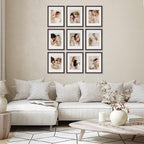 Sheffield Home 9 Piece Gallery Wall Frame Set, 11x14 Inch, Dark Oak