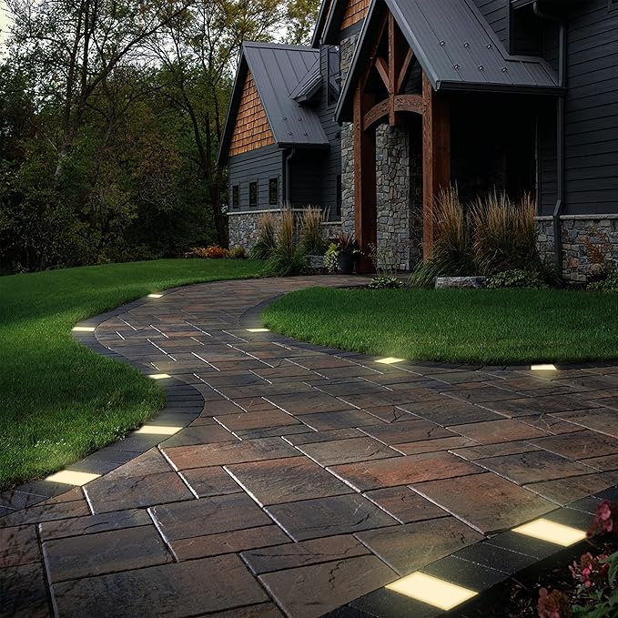 LUMENGY Paver Light 4×8 Inch (3.93 inch X 7.87 inch), 2700K Brick Lighting for Pavers, Driveway, Pathway Patio, & Garden, 12V Waterproof IP67, Drive-Over Rated