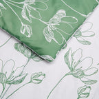 Amazon Basics Lightweight Microfiber Comforter Sets, 7 Pieces, Green, Floral, Full/Queen