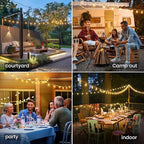 OHLUX 60FT Solar Globe String Lights Outdoor, Shatterproof Solar Patio Lights with Remote, 27 Dimmable ST38 LED Filament Bulbs, 2200K Soft Warm White Edison Hanging Light for Outside Canopy Deck