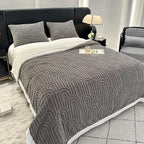 UKELER Fleece Bed Blanket 80 × 90 inch, Ultra Soft Queen Size Throw Blanket for All Season, Cozy Plush Arch Sherpa Blankets for Bedroom Living Room Dorm Hostel Sofa Camping, Dark Grey