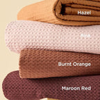 Bedsure Cotton Duvet Cover Queen - 100% Cotton Waffle Weave Pink Duvet Cover Queen Size, GentleSoft™ and Breathable Bedding Set for All Season, 3 Pieces, 90"x90"