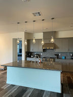 Modern Brushed Nickel Pendant Lights, Raindrop Pendant Light, Pendant Lights Kitchen Island, Interior Pendant Light in The Kitchen Island Living Room Bedroom Bathroom, Including Bulb