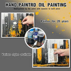 New York City Wall Art for Living Room - Hand Painted Canvas Wall Art for Office - Big Picture Frames for Wall Size 29" x 59"